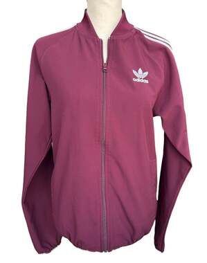 Adidas Originals Trefoil Track Jacket Maroon Size S